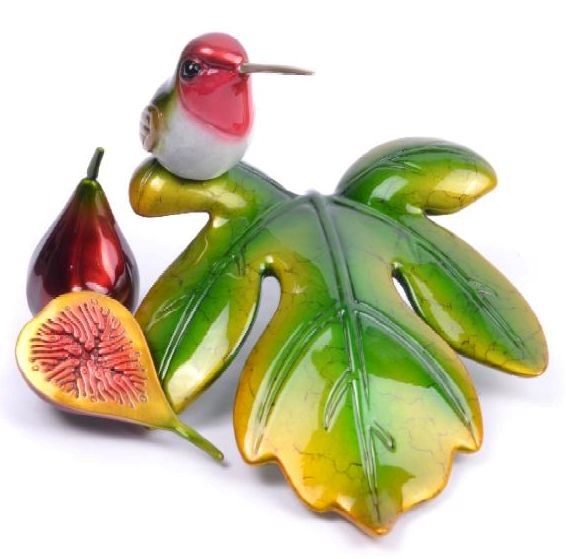Signed, limited edition bronze hummingbird sculpture