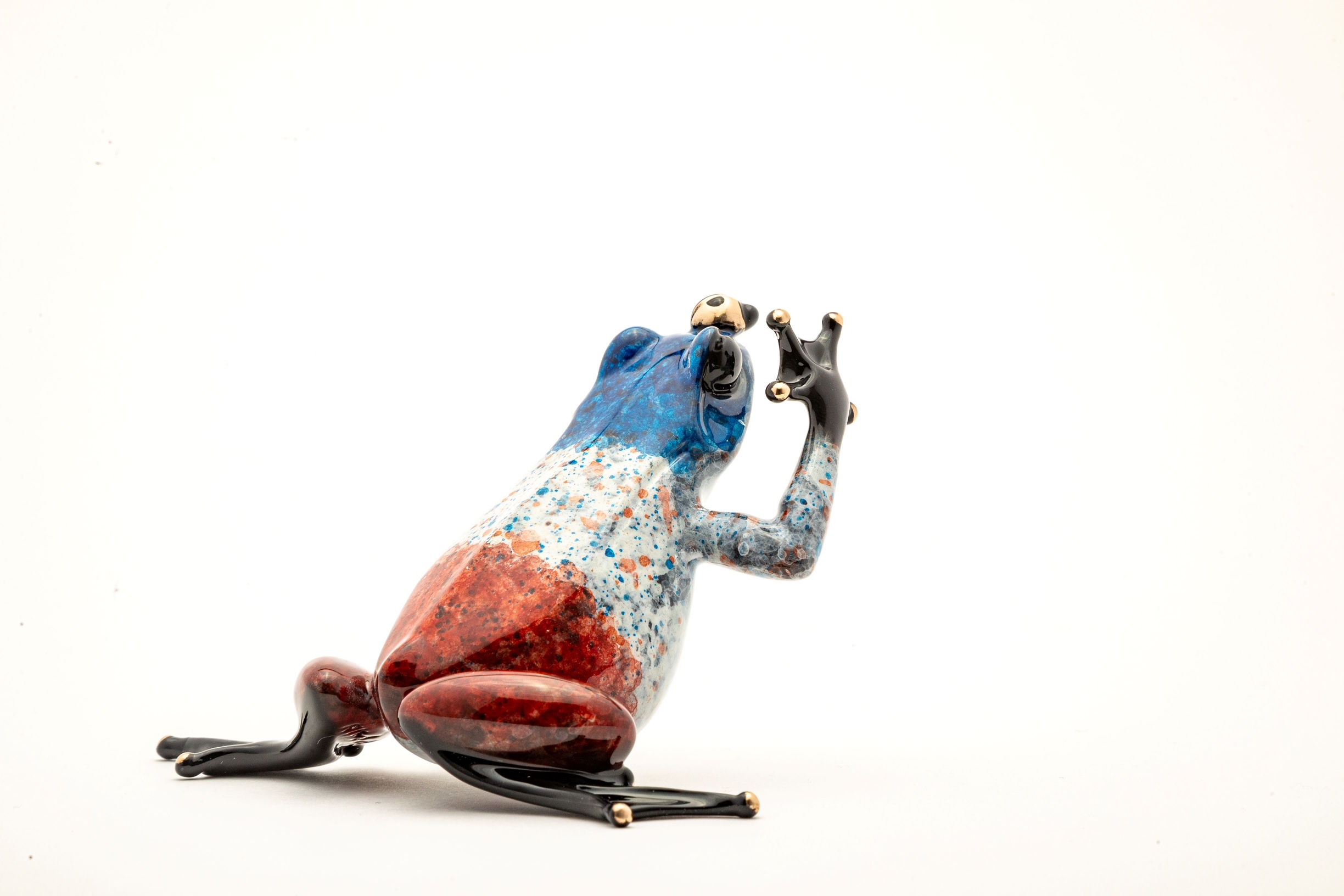 Signed, limited edition bronze frog sculpture by Tim Cotterill