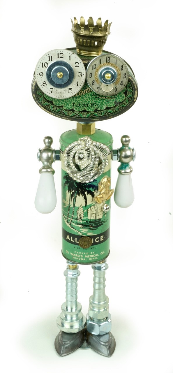 One-of-a-Kind Mixed Media Frog Sculpture by Amy Flynn